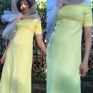 Vintage Ladies Union Made Daffodil Maxi Dress